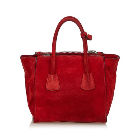 red prada purse|prada handbags red suede.